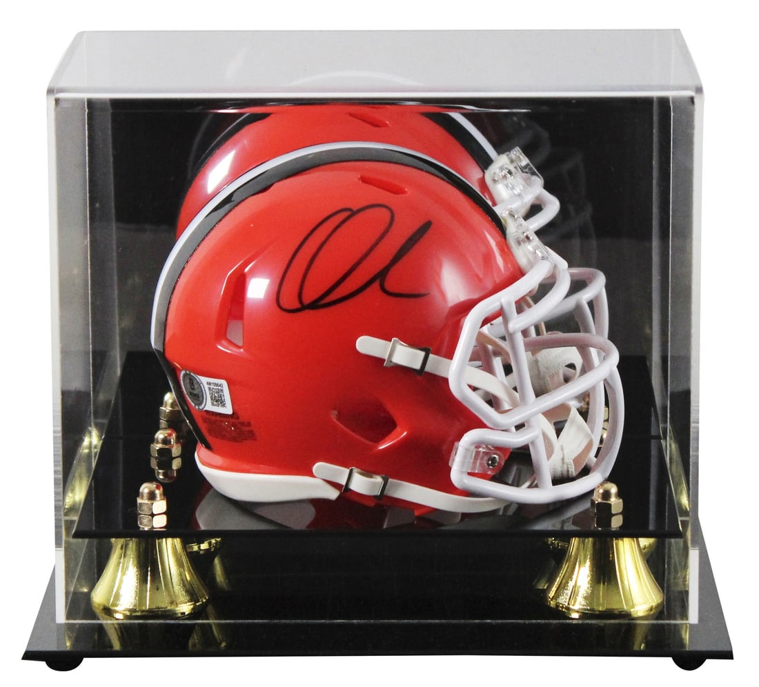 Cleveland Browns Quinshon Judkins Signed Speed Mini Helmet with BAS Authentication: Cleveland Browns Quinshon Judkins Signed Speed Mini Helmet with BAS Authentication This authentic autographed Speed Mini Helmet has been personally signed by Quinshon Judkins of the Cleveland Browns. 