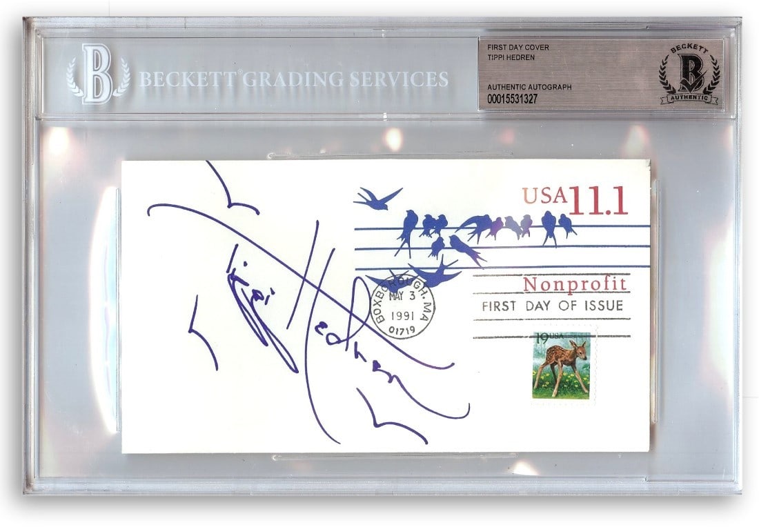 First Day Cover Signed by Tippi Hedren Beckett Authenticated (1 of 1)