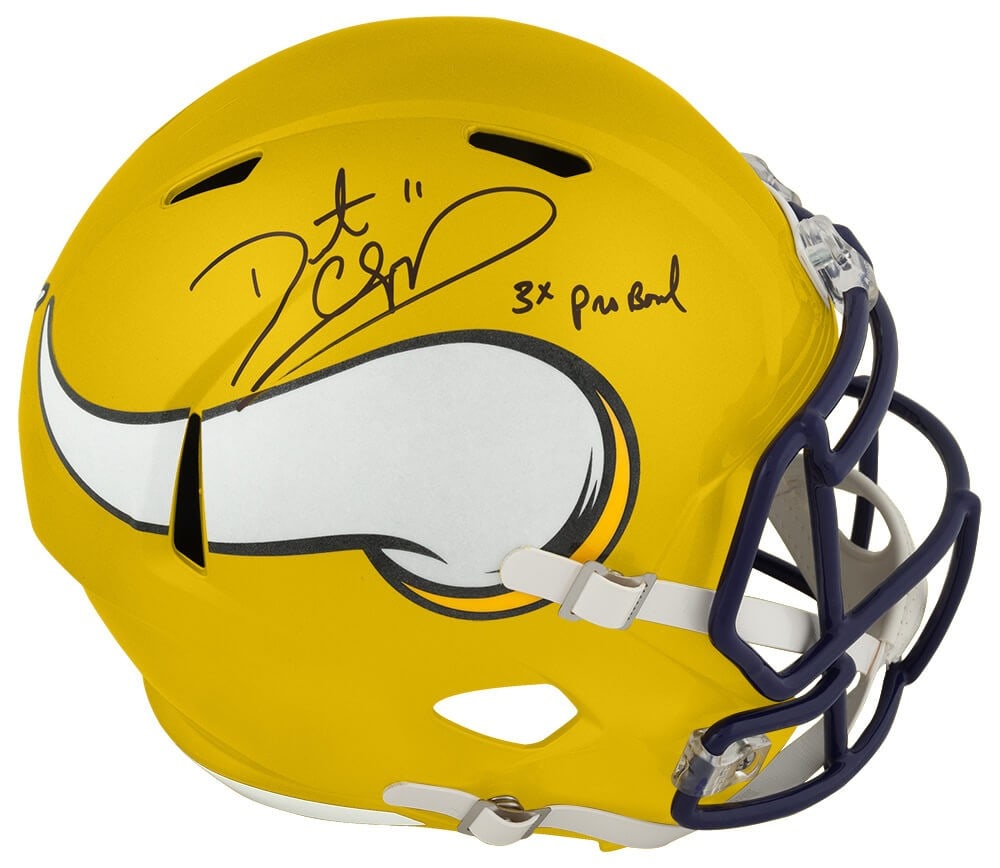 Daunte Culpepper Signed Vikings Flash Helmet with 3x Pro Bowl Inscription (1 of 1)