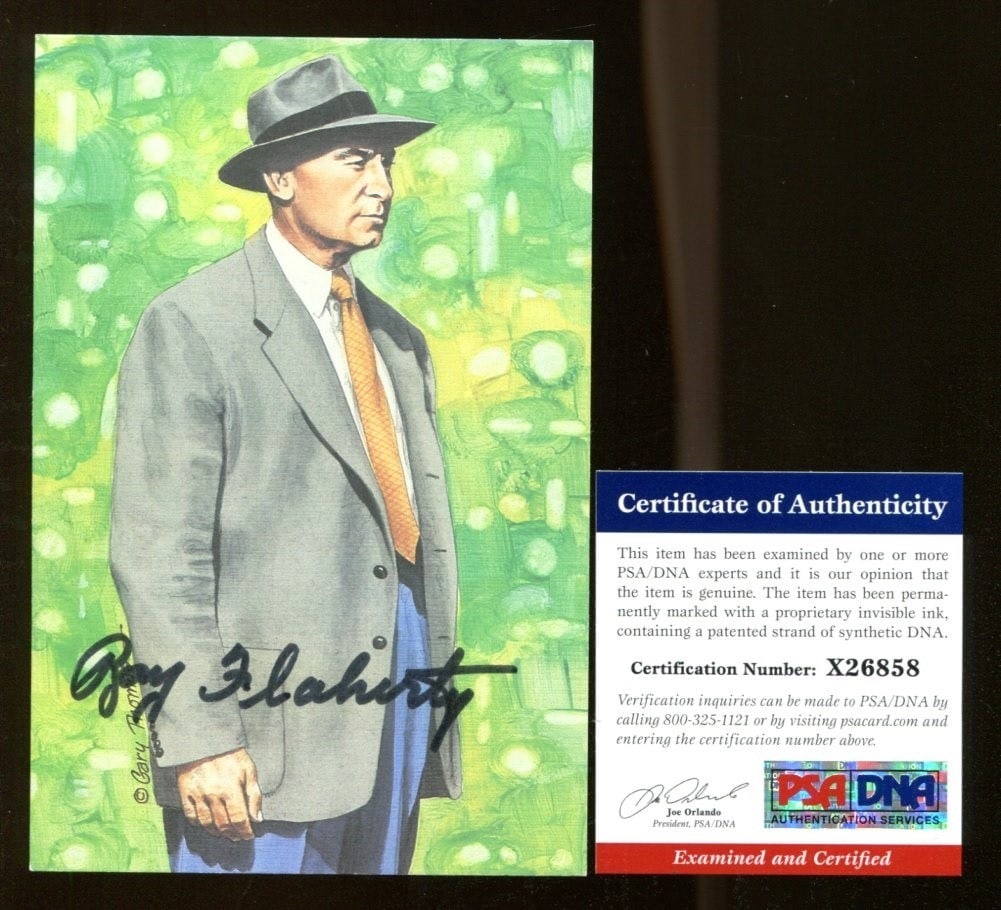 Ray Flaherty Signed Goal Line Art Autographed NFL Item PSA/DNA (1 of 2)