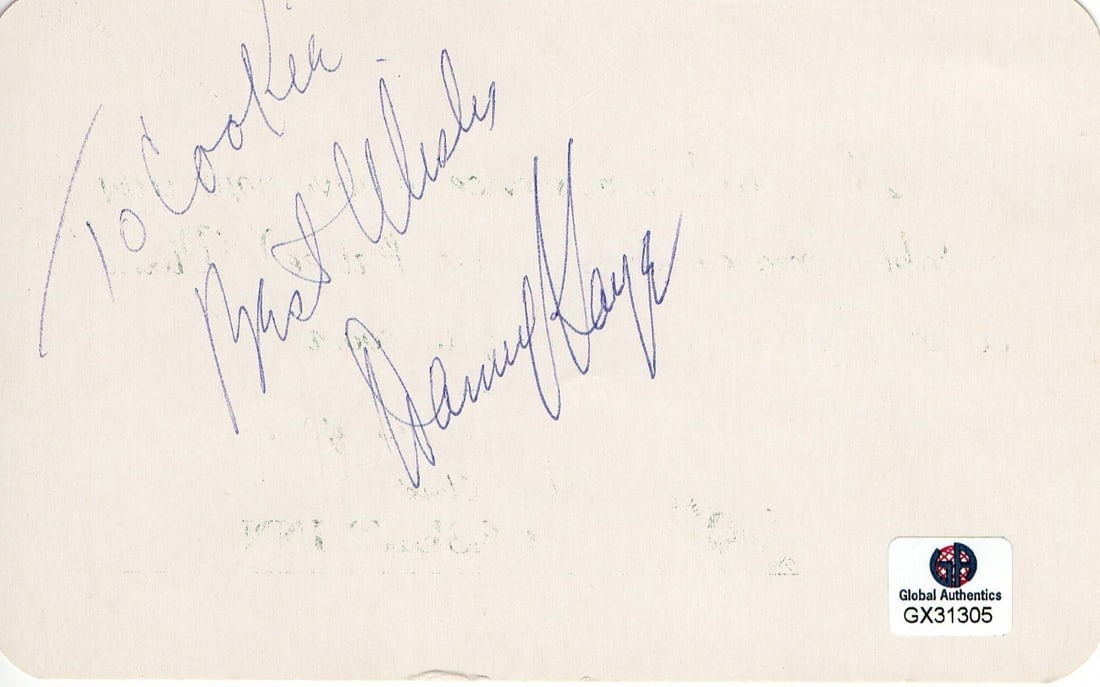 Danny Kaye Autographed Cut Card Global Authentics Certified (1 of 1)