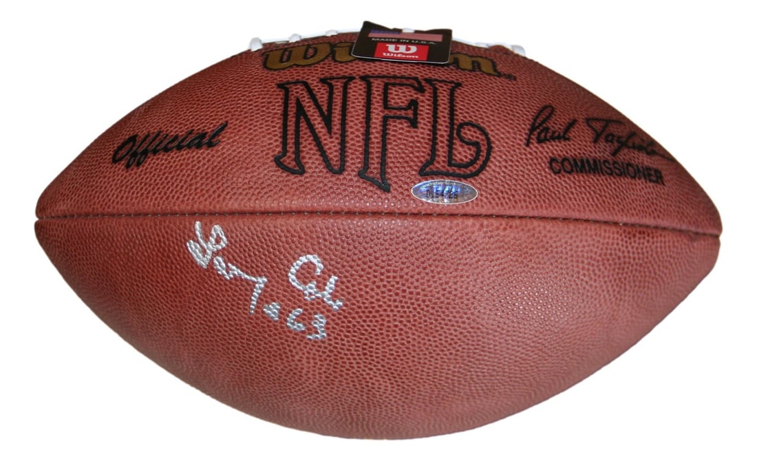 Signed Dallas Cowboys NFL Leather Football Larry Cole TRISTAR: Signed Dallas Cowboys NFL Leather Football Larry Cole TRISTAR This official NFL leather football is signed by Larry Cole of the Dallas Cowboys. The autograph is authenticated by TRISTAR Productions. T