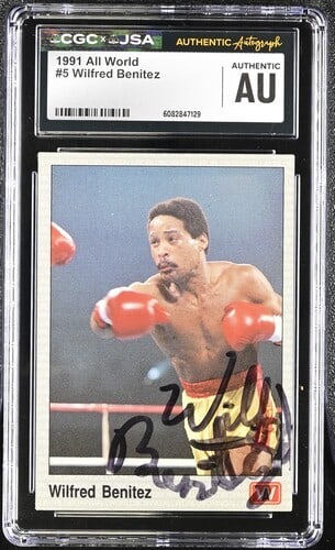 Wilfred Benitez Signed 1991 Boxing Card CGC JSA Certified Autograph (1 of 2)