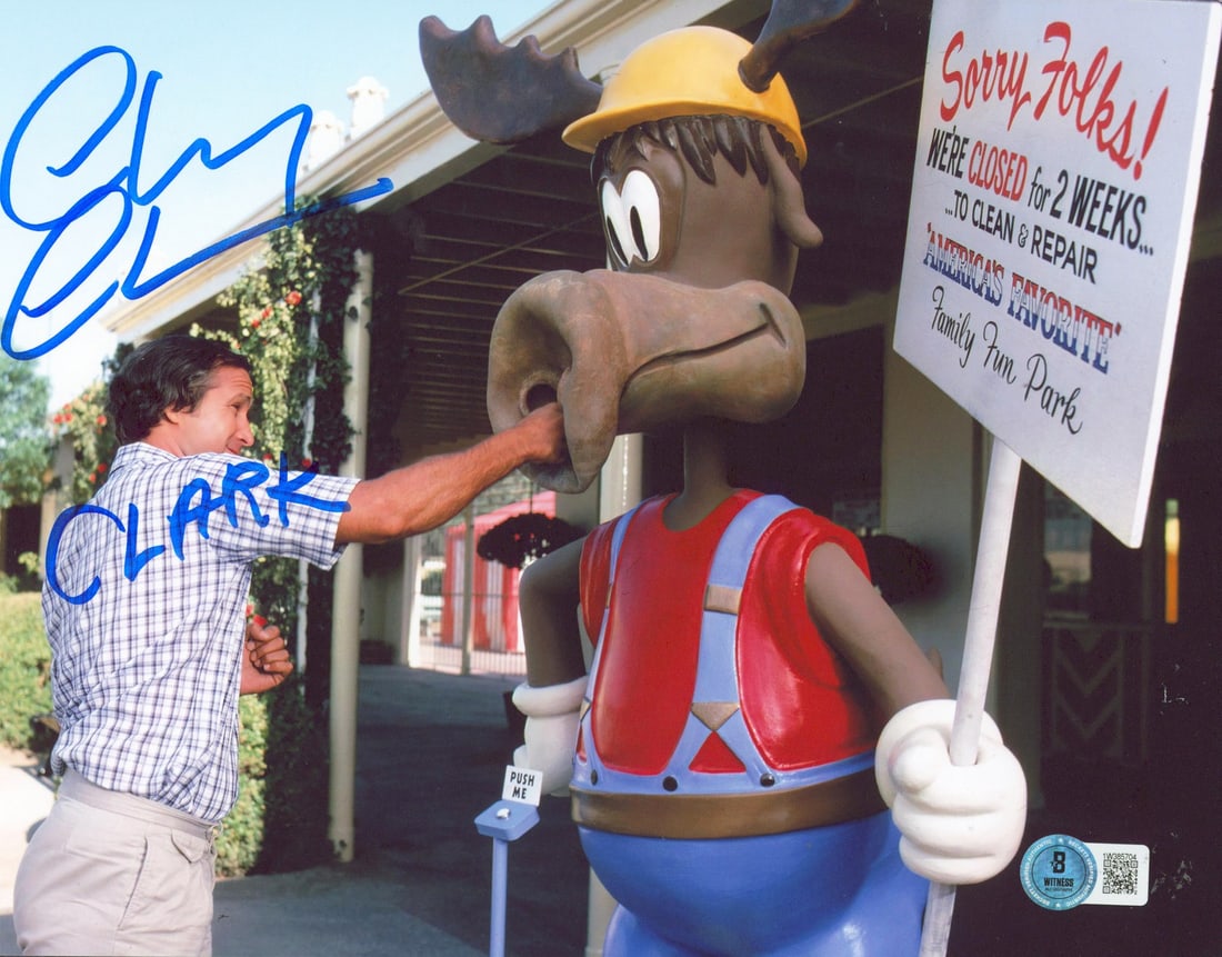 Chevy Chase Signed 8x10 Clark Photo National Lampoon's Vacation BAS Authenticated (1 of 3)