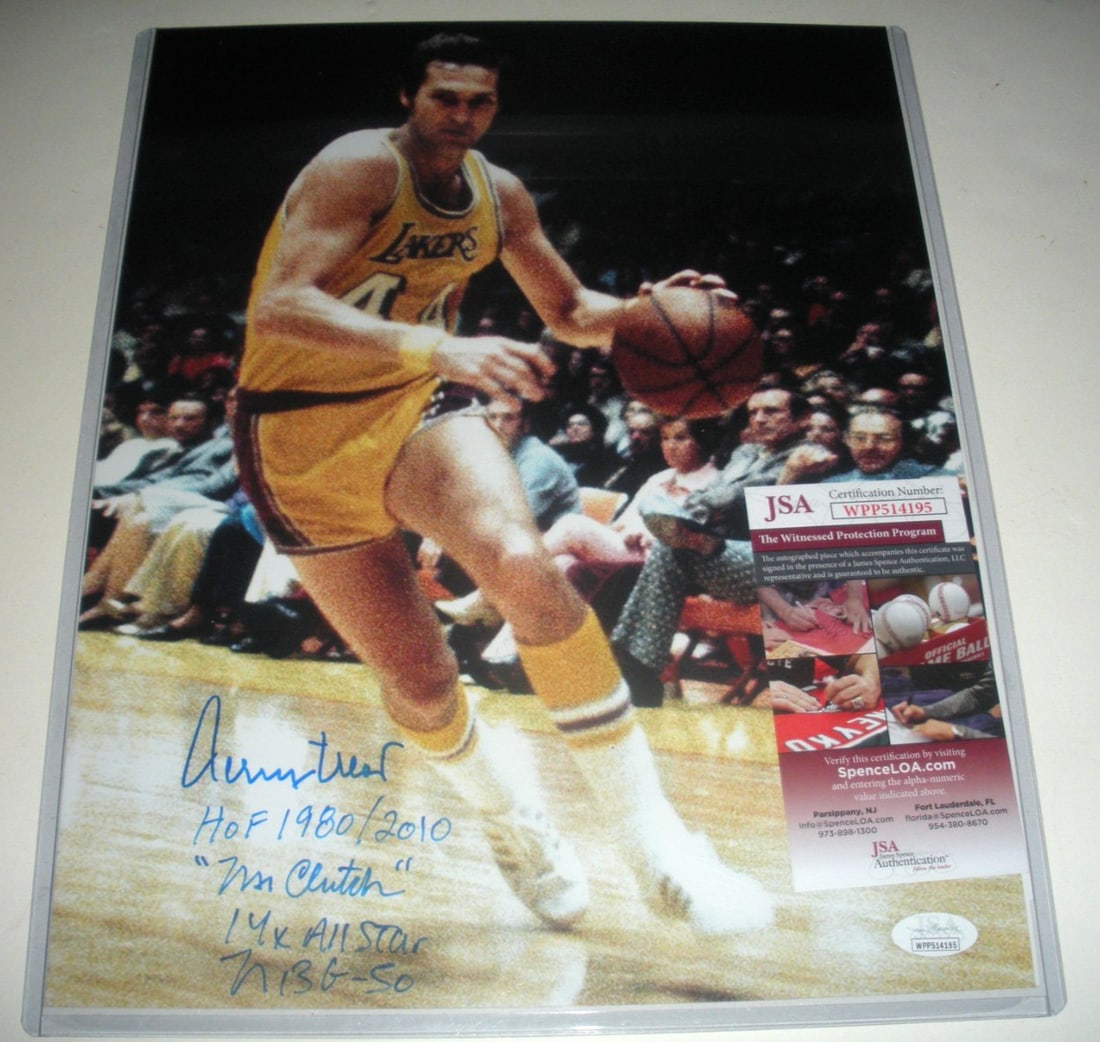 Jerry West Signed 11x14 Lakers Photo JSA COA Hall of Fame Mr Clutch (1 of 1)