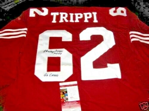 Charley Trippi Autographed St. Louis Cardinals Jersey With JSA COA and HOF 68 Inscription (1 of 1)