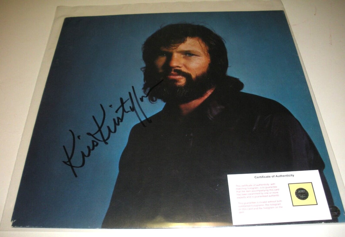 Signed Kris Kristofferson LP Album with COA Country Music Hall of Fame (1 of 1)