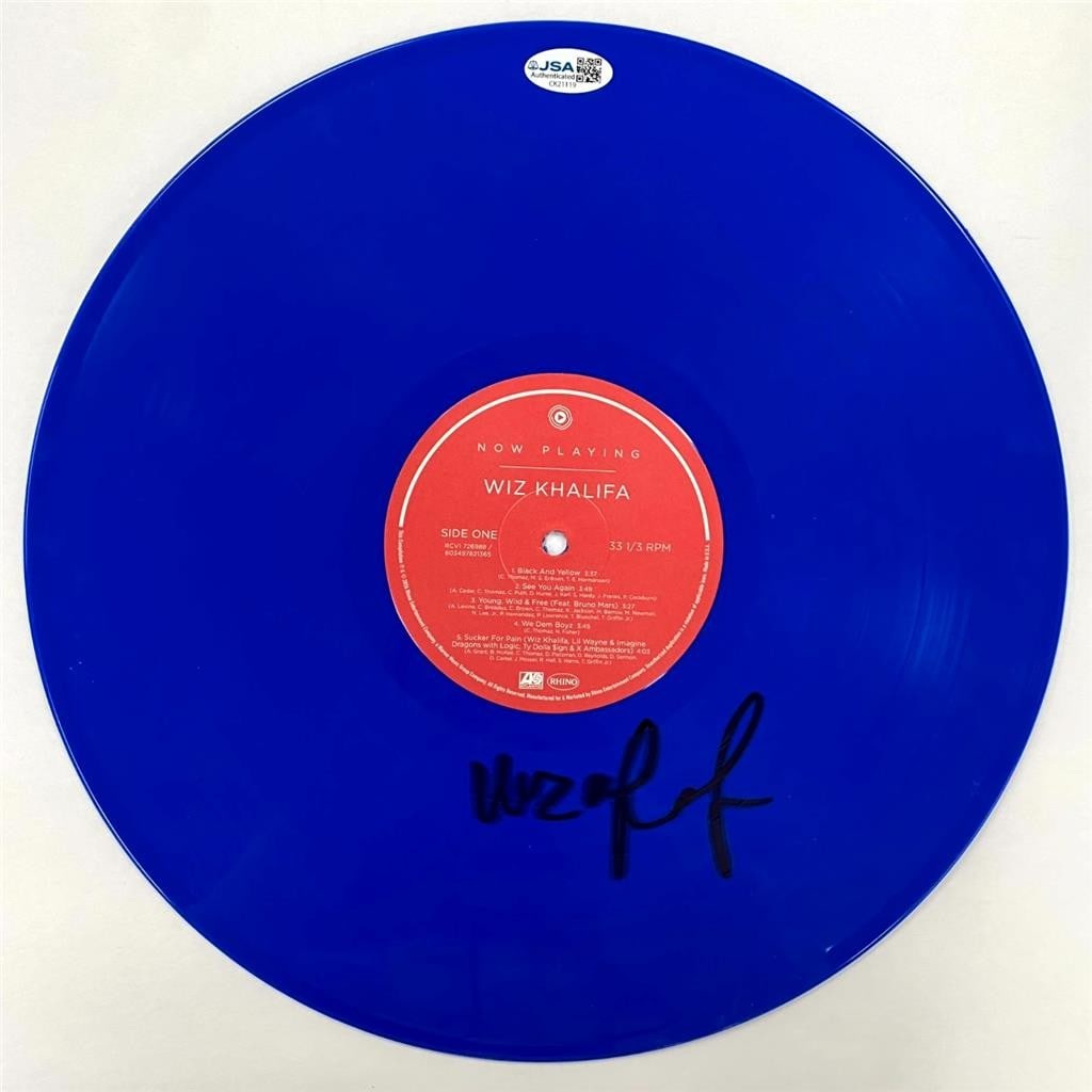 Wiz Khalifa autographed Now Playing LP with JSA authentication (1 of 5)