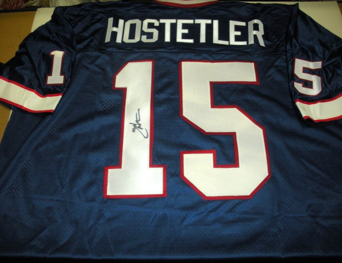 Signed Champion Jersey Jeff Hostetler New York Giants With COA (1 of 2)