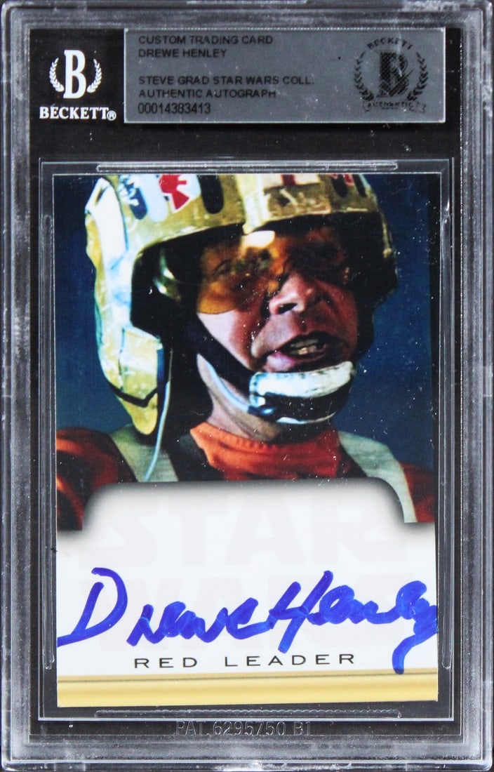 Drew Henley Autographed Star Wars Trading Card Beckett Authenticated Slab (1 of 2)