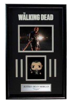 Jeffery Dean Morgan Negan Funko Pop Shadow Box Display 12x19: Jeffery Dean Morgan Negan Funko Pop Shadow Box Display 12x19 This professionally framed shadow box features a Jeffery Dean Morgan Funko Pop! representation of "Negan" from The Walking Dead. The striki