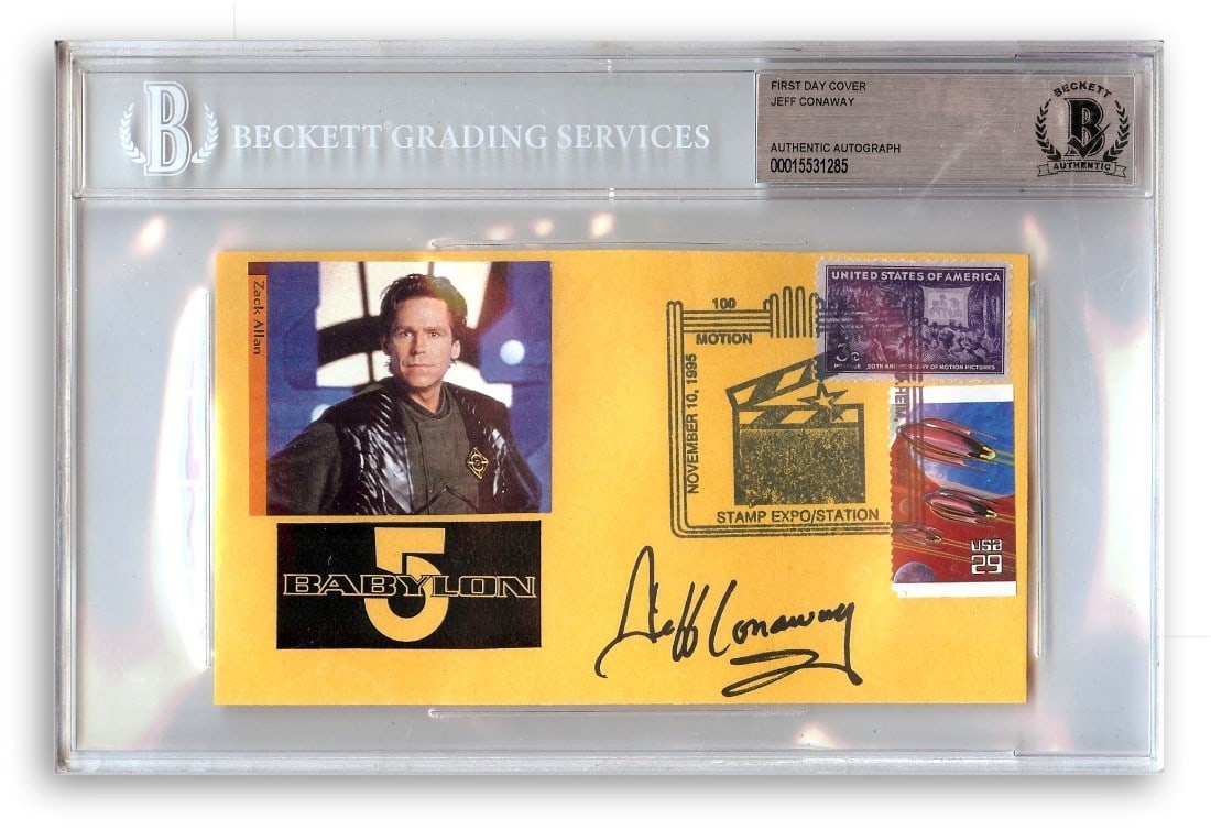 Babylon 5 First Day Cover Signed by Jeff Conaway Beckett Authenticated (1 of 1)