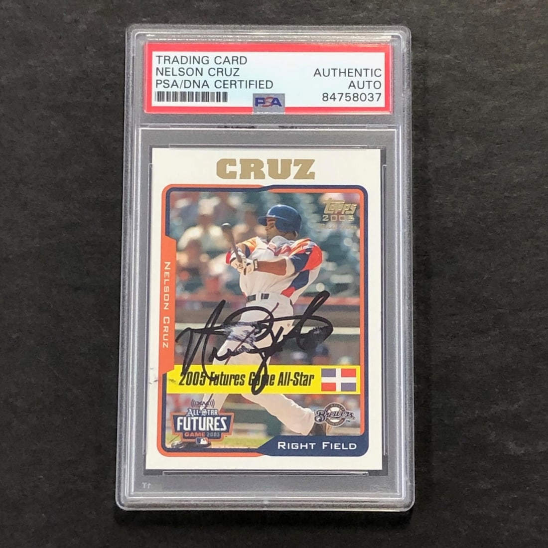 2005 Topps Update UH206 Nelson Cruz Signed Card PSA Authenticated (1 of 2)