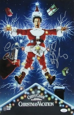 11x17 Christmas Vacation poster signed by Chevy Chase and Beverly D Angelo BAS: 11x17 Christmas Vacation poster signed by Chevy Chase and Beverly D Angelo BAS This 11x17 movie poster for "Christmas Vacation" is signed by Chevy Chase and Beverly D'Angelo. The poster comes with BAS