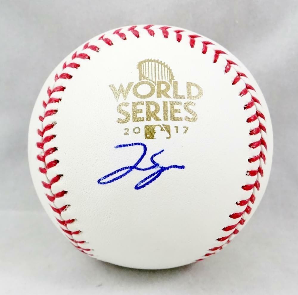 George Springer Signed World Series Rawlings Baseball JSA Authenticated: George Springer Signed World Series Rawlings Baseball JSA Authenticated This is an original Rawlings OML baseball autographed by George Springer, a key player for the Houston Astros. The ball comes wi