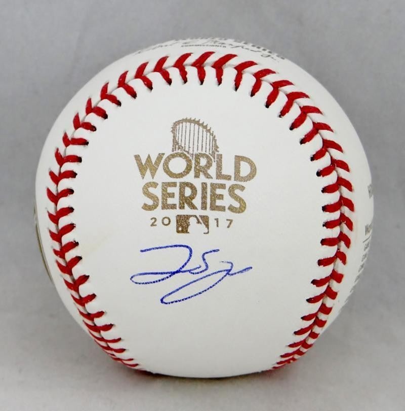 George Springer Signed Rawlings OML Baseball JSA Authenticated: George Springer Signed Rawlings OML Baseball JSA Authenticated This is an original Rawlings Official Major League Baseball autographed by George Springer. The autograph has been authenticated by James