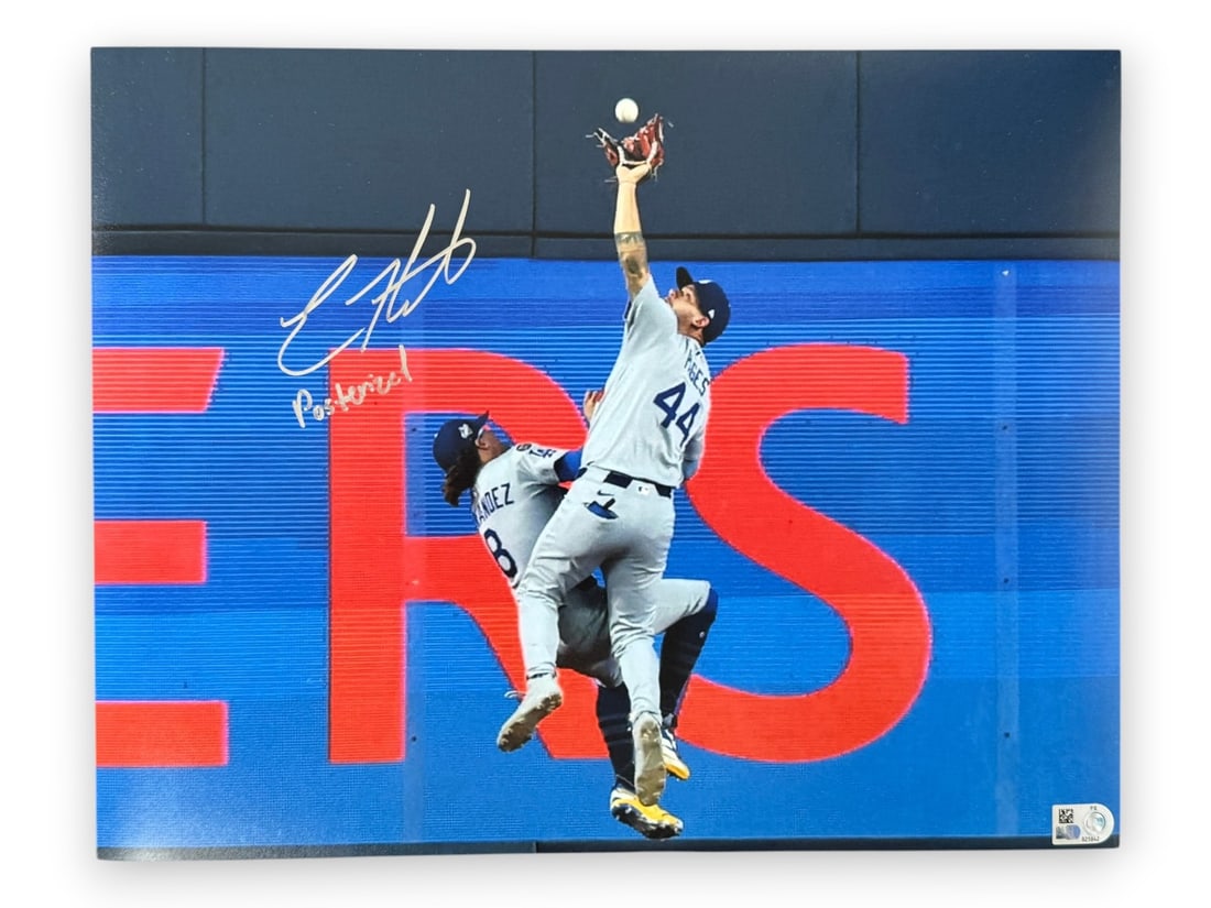 MLB Authenticated Kike Hernandez Dodgers Signed 11x14 Photo Posterized (1 of 3)