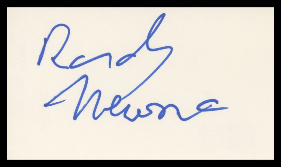 Randy Newman Signed 3x5 Index Card Beckett Authenticated Toy Story Autograph: Randy Newman Signed 3x5 Index Card Beckett Authenticated Toy Story Autograph This 3x5 index card features a genuine autograph by Randy Newman, associated with Toy Story. The signature is authenticated