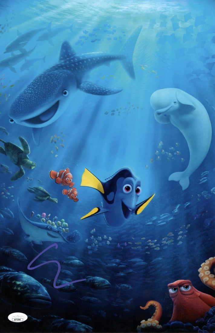 Ellen DeGeneres Signed 11X17 Finding Dory Photo JSA Authenticated: Ellen DeGeneres Signed 11X17 Finding Dory Photo JSA Authenticated Celebrate the magic of animation with this authentic 11X17 photograph of Ellen DeGeneres from the beloved film Finding Dory. Each phot