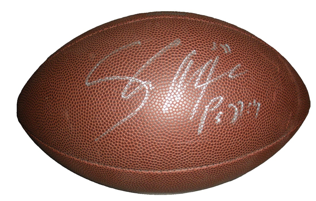 Signed Official NFL Football Shaun Alexander With COA Seattle Seahawks Alabama: Signed Official NFL Football Shaun Alexander With COA Seattle Seahawks Alabama This official game football is signed by Shaun Alexander of the Seattle Seahawks and Alabama, and includes a certificate 