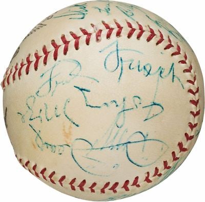 PSA DNA 13 Signature Cardinals Hall of Famers National League Baseball: PSA DNA 13 Signature Cardinals Hall of Famers National League Baseball This baseball is signed by thirteen notable players from the St. Louis Cardinals and other baseball legends, with seven signature