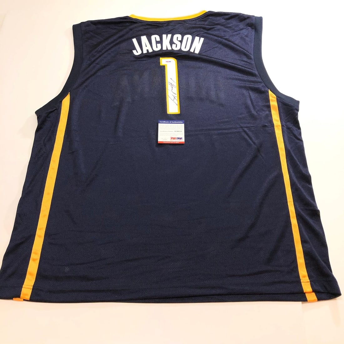 Stephen Jackson Autographed Jersey PSA/DNA Indiana Pacers Collectible: Stephen Jackson Autographed Jersey PSA/DNA Indiana Pacers Collectible This is an original, pre-owned Indiana Pacers jersey, expertly stitched and autographed by Stephen Jackson, a prominent player kno