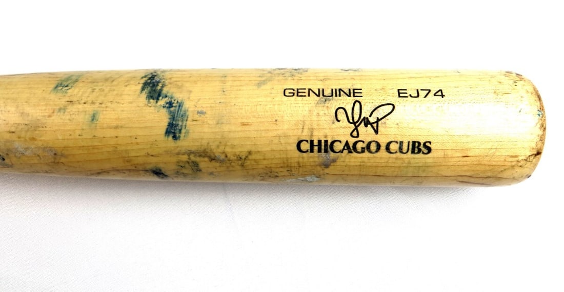 Yohendrick Pinango Game Used Cracked LS Baseball Bat Chicago Cubs (1 of 6)
