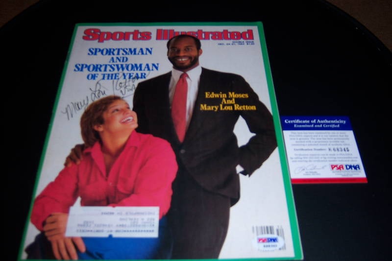 Signed Sports Illustrated Magazine Mary Lou Retton 1984 Gold PSA DNA COA: Signed Sports Illustrated Magazine Mary Lou Retton 1984 Gold PSA DNA COA This is an original Sports Illustrated magazine featuring Mary Lou Retton, commemorating her gold medal win at the 1984 Olympic