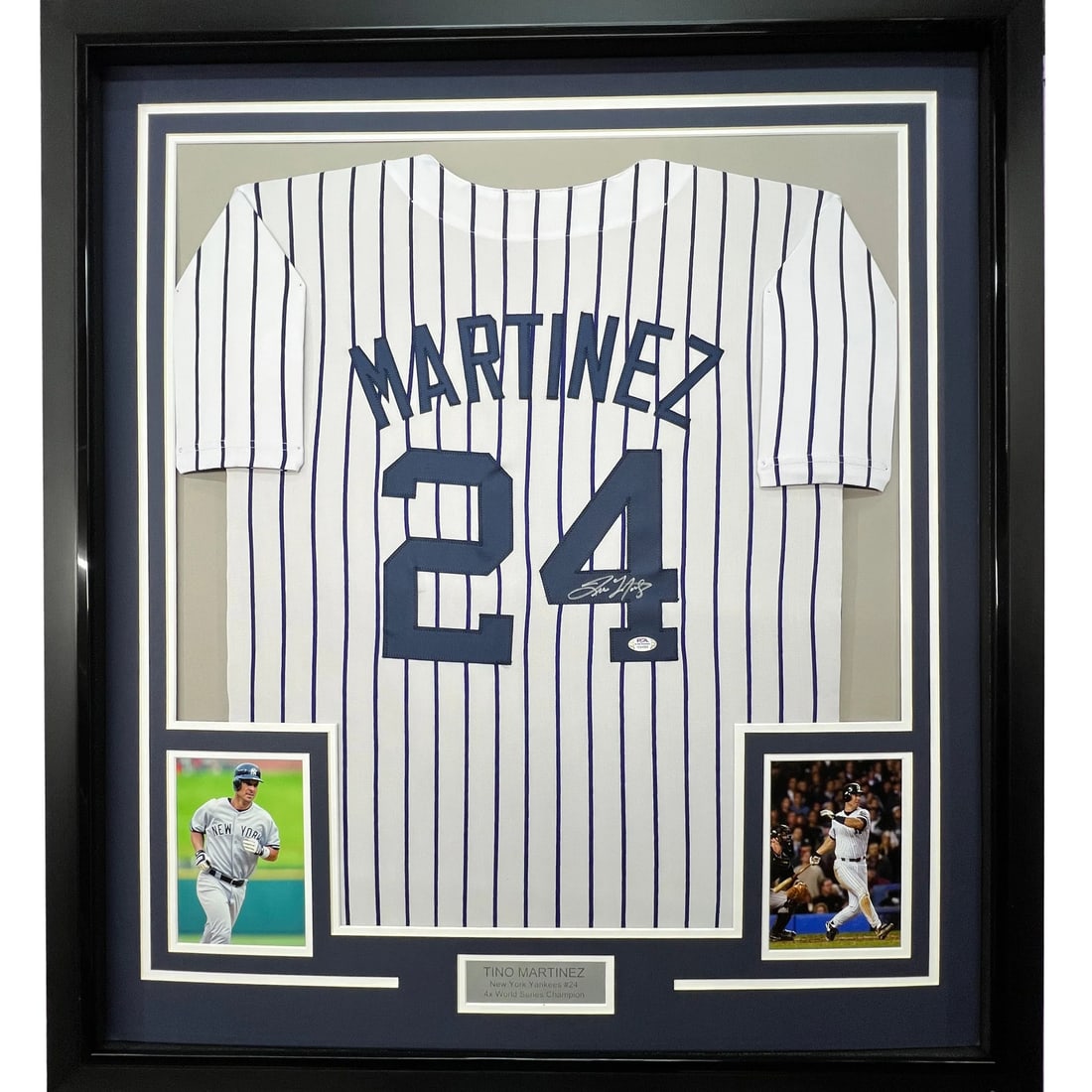 Framed Tino Martinez Signed Pinstripe Jersey PSA/DNA COA Yankees (1 of 2)