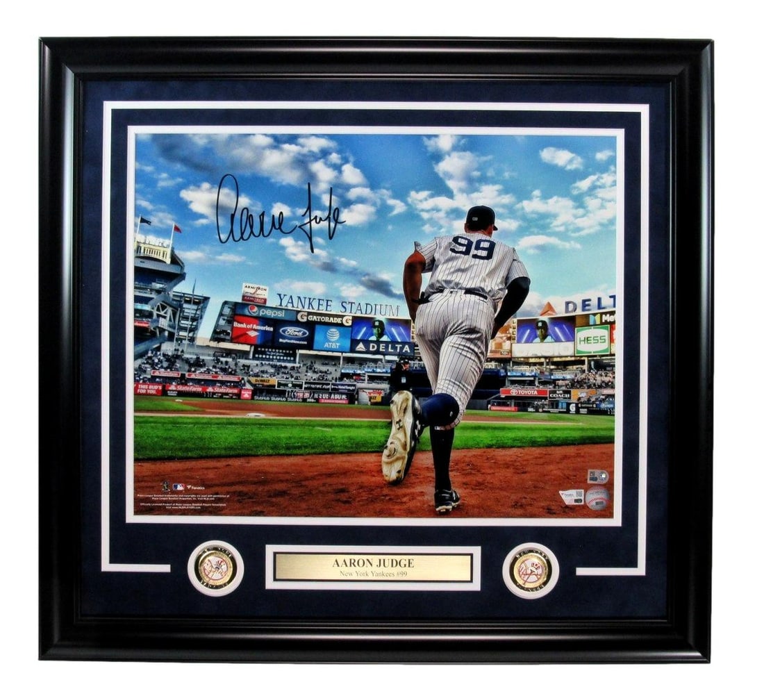 Framed 16x20 Aaron Judge Signed Yankees Photo Fanatics Authenticated (1 of 4)