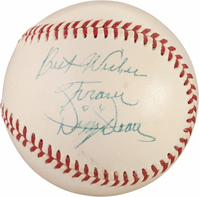 Dizzy Dean Single Signed AL Baseball PSA DNA COA Mint 9 BGS Graded: Dizzy Dean Single Signed AL Baseball PSA DNA COA Mint 9 BGS Graded This official American League baseball, signed by Hall of Fame pitcher Dizzy Dean, features his autograph in blue ink on a side panel