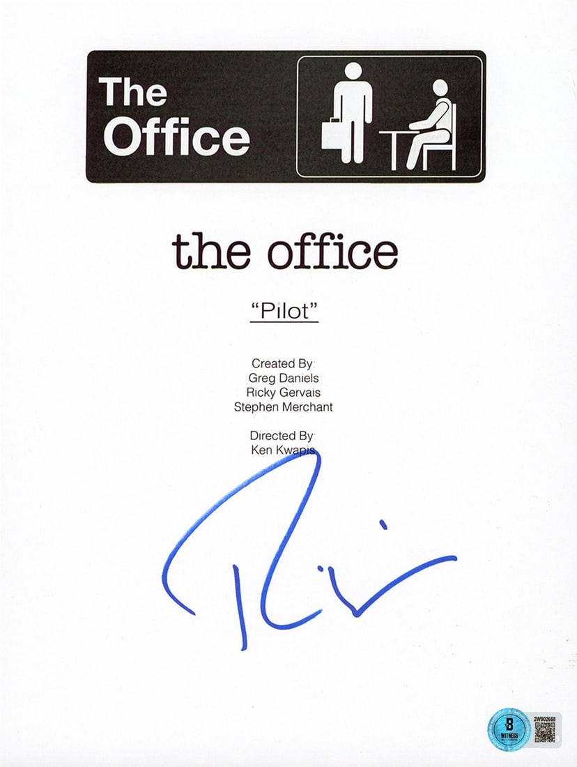 Rainn Wilson Signed The Office Pilot Script Cover BAS Authenticated: Rainn Wilson Signed The Office Pilot Script Cover BAS Authenticated This authentic signed pilot episode script cover from The Office features the signature of Rainn Wilson, known for his role as Dwigh