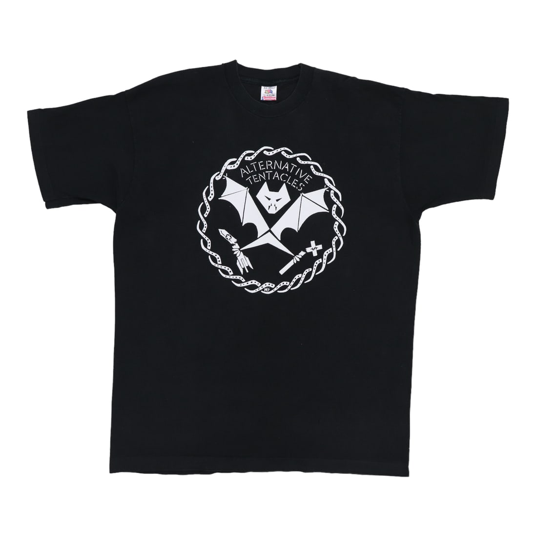 Vintage 1990s Alternative Tentacles Black Cotton Stop Skate Harassment T Shirt (1 of 7)