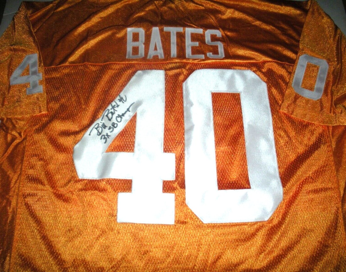 Adidas Tennessee Volunteers Jersey Autographed by Bill Bates Beckett COA (1 of 2)