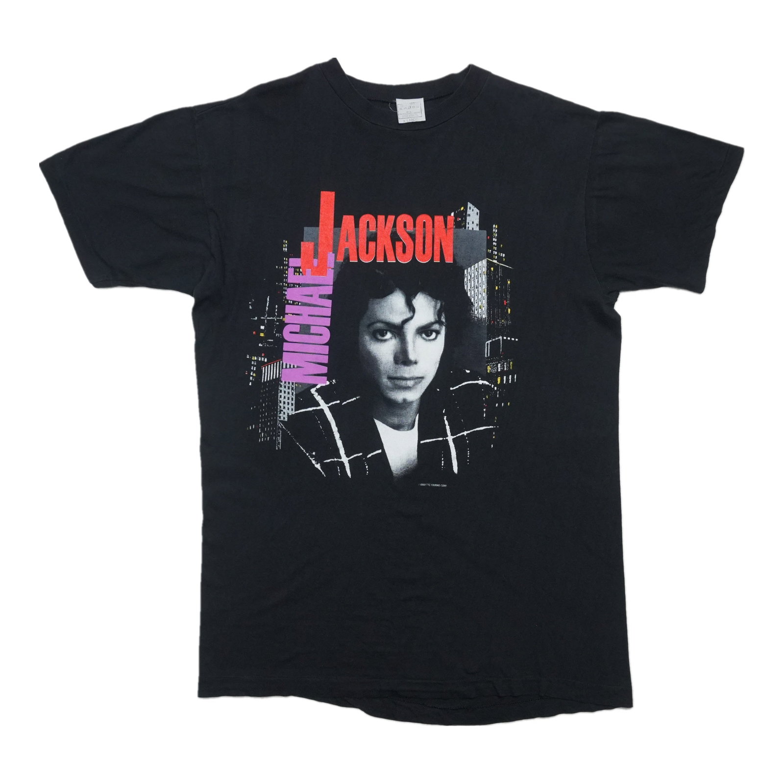 Vintage 1988 Michael Jackson Bad Tour Black Cotton Shirt (1 of 5)