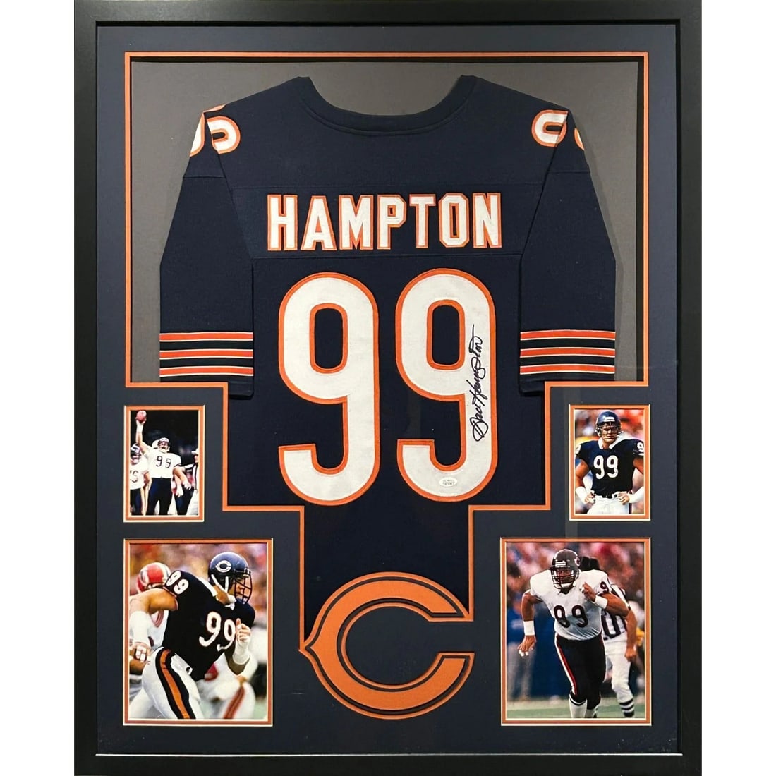 Dan Hampton Signed Framed Jersey JSA Authenticated Chicago Bears: Dan Hampton Signed Framed Jersey JSA Authenticated Chicago Bears Celebrate the legacy of Dan Hampton with this stunning framed autographed jersey from the Chicago Bears. This jersey is authenticated b