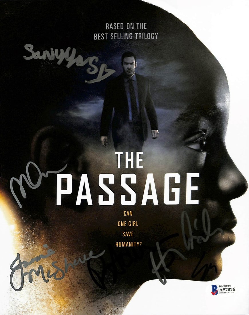 BAS Authenticated 8x10 The Passage Cast Signed Photo: BAS Authenticated 8x10 The Passage Cast Signed Photo This is an 8x10 inch photograph from the television series "The Passage," personally signed by Mark Paul Gosselaar, Saniyya Sidney, Jamie Mcshane, 