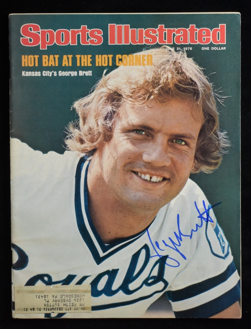 Original Sports Illustrated Magazine George Brett HOF Signed JSA Authenticated: Original Sports Illustrated Magazine George Brett HOF Signed JSA Authenticated This is an original June 21, 1976 issue of Sports Illustrated magazine featuring the Kansas City Royals, signed by Hall o