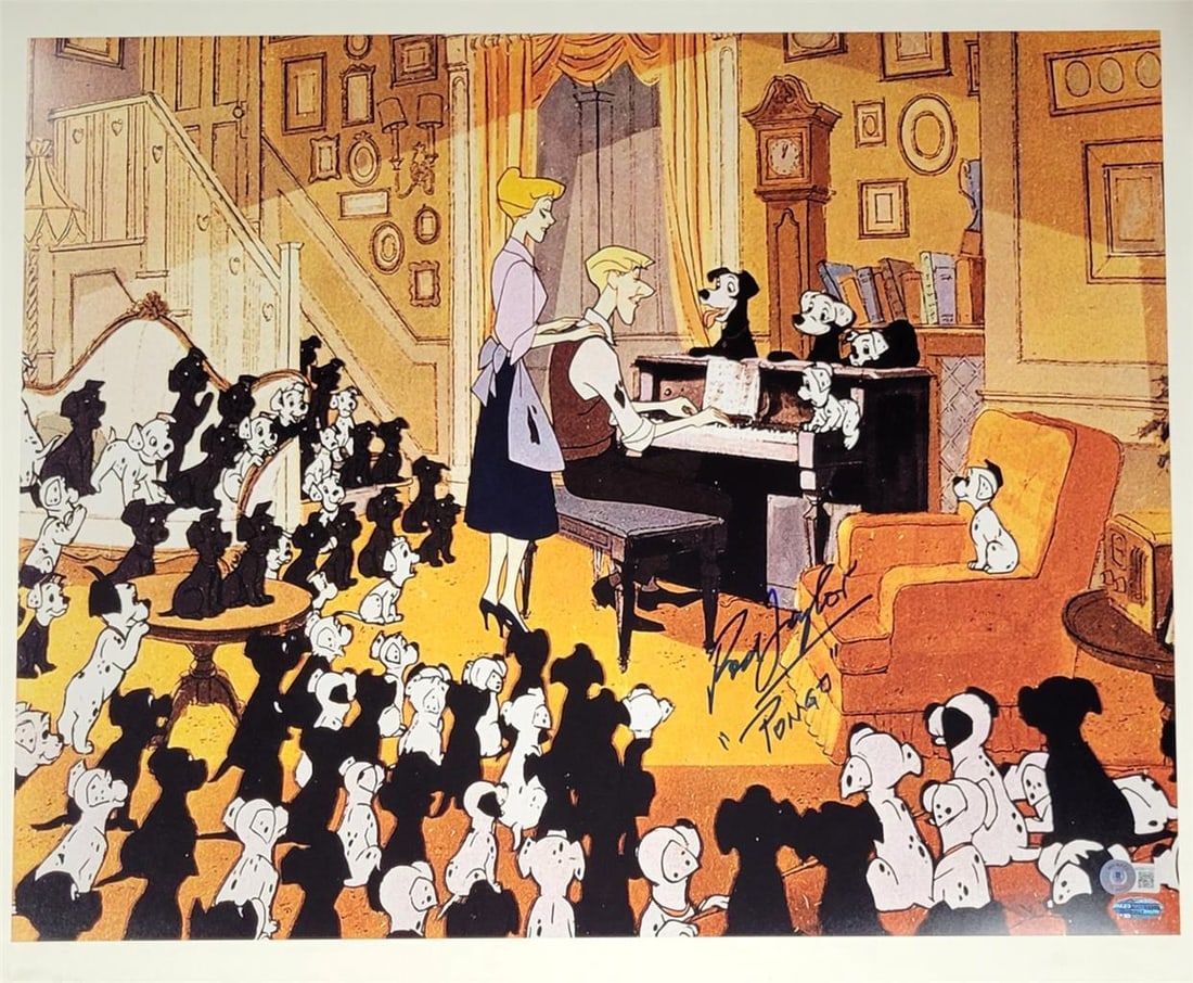 Rod Taylor Autographed 16x20 Photo 101 Dalmatians Beckett Authenticated: Rod Taylor Autographed 16x20 Photo 101 Dalmatians Beckett Authenticated This original photograph features Rod Taylor's autograph from the classic Disney film, 101 Dalmatians. The signed image measures