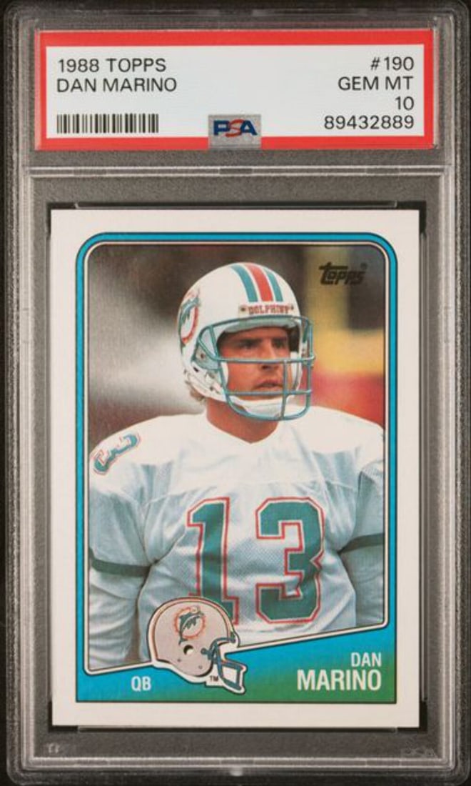 1988 Topps Dan Marino #190 Football Card PSA 10 Gem Mint Authentic (1 of 2)