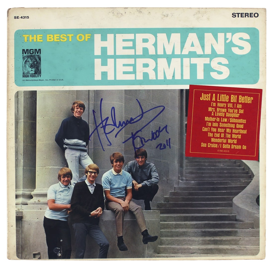 Peter Noone Signed The Best Of Herman's Hermits Album Cover Beckett Authenticated (1 of 3)