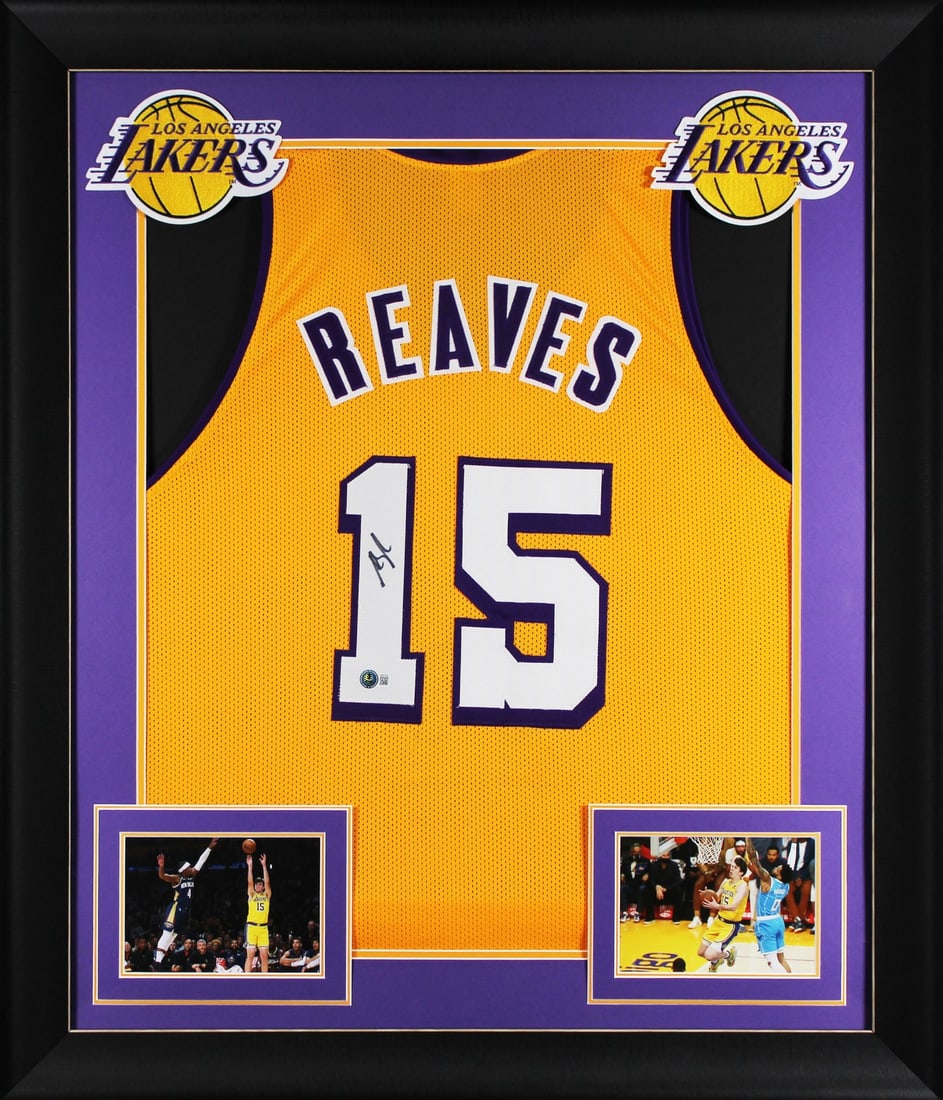 Austin Reaves Signed Yellow Pro Style Jersey Framed BAS Witnessed: Austin Reaves Signed Yellow Pro Style Jersey Framed BAS Witnessed Celebrate the talent of Austin Reaves with this signed yellow Pro Style framed jersey featuring white numbers. Personally autographed 