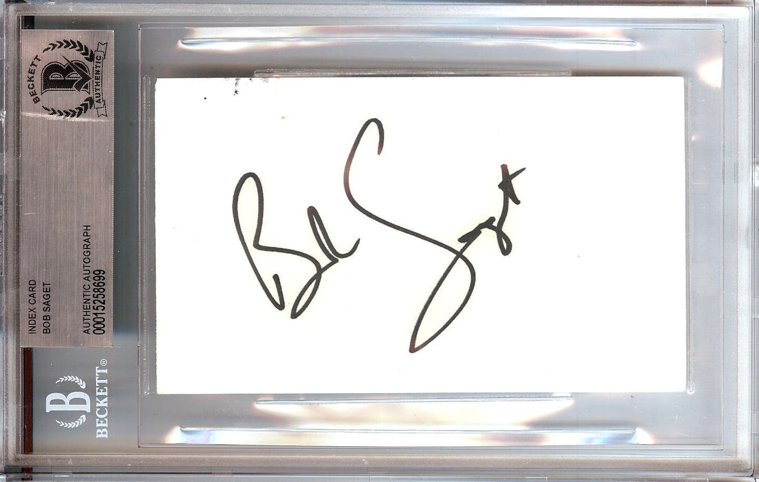 Bob Saget Autographed Index Card Full House BAS Authenticated (1 of 1)