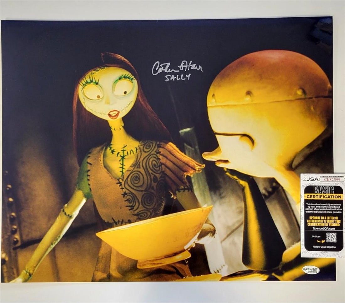 16x20 Photograph Signed by Catherine O'Hara as Sally JSA Authenticated: 16x20 Photograph Signed by Catherine O'Hara as Sally JSA Authenticated This original 16x20 photograph from The Nightmare Before Christmas features Sally and is hand-signed by Catherine O'Hara. The aut