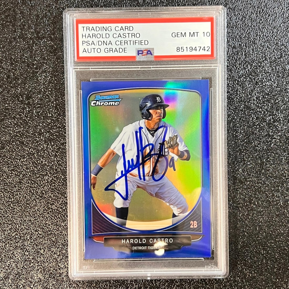 2012 Bowman Chrome #BCP32 Harold Castro Signed Card PSA/DNA AUTO 10 Twins: 2012 Bowman Chrome #BCP32 Harold Castro Signed Card PSA/DNA AUTO 10 Twins For sale is a 2013 Bowman Chrome #BCP32 Harold Castro signed card, featuring a PSA AUTO 10 grade. This card has been authentic