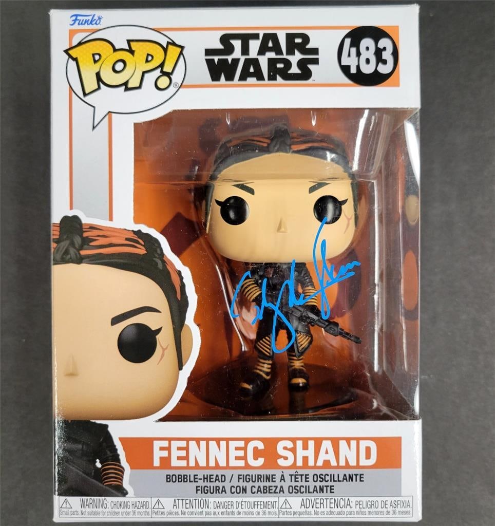 Ming-Na Wen Autographed Fennec Shand Funko Pop The Mandalorian Beckett Authenticated: Ming-Na Wen Autographed Fennec Shand Funko Pop The Mandalorian Beckett Authenticated Add a unique touch to your collection with this original Funko Pop figure of Fennec Shand, beautifully signed by Mi