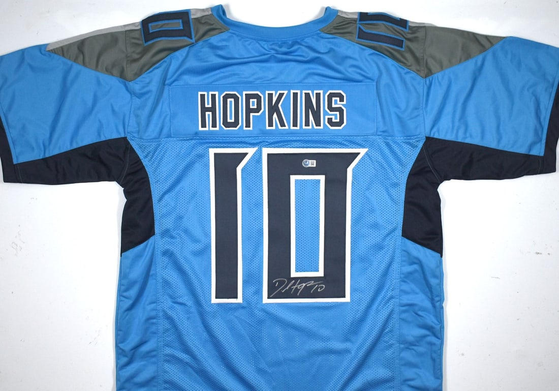 DeAndre Hopkins Signed Tennessee Titans Blue Jersey Beckett Authenticated (1 of 3)