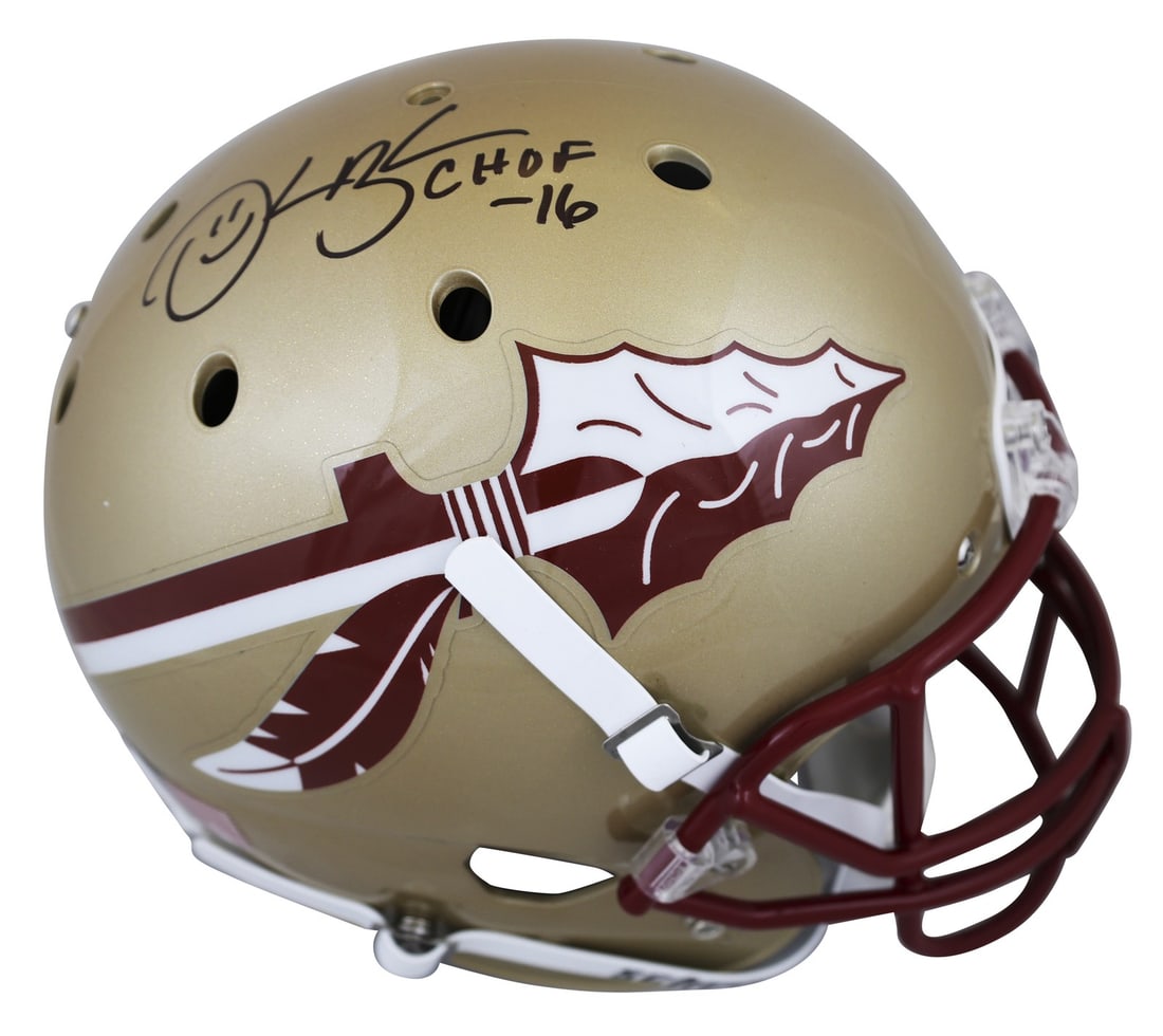 Derrick Brooks Signed FSU Full Size Helmet CHOF 16 BAS Witnessed (1 of 3)