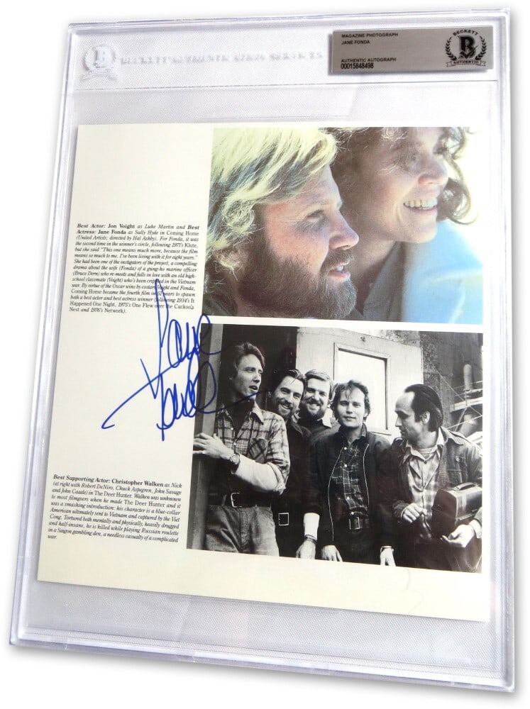 Jane Fonda Autographed Photo 8.75x12 Coming Home Beckett Authenticated (1 of 3)
