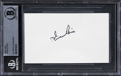 Vincent Price signed 3x5 index card Beckett slabbed House on Haunted Hill (1 of 3)